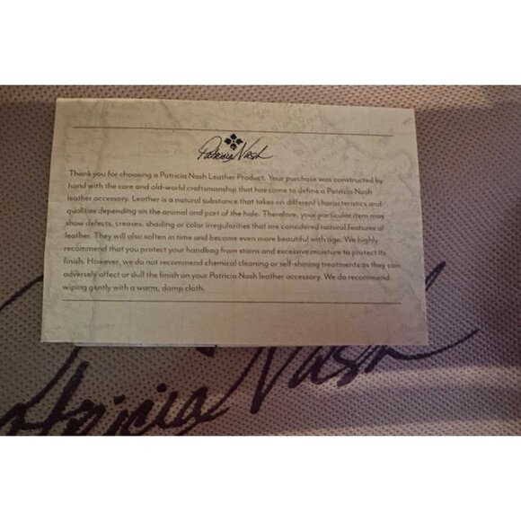 Patricia Nash Camille Embossed Leather Crossbody Bag Adjustable Strap & Back Zip - Picture 12 of 12